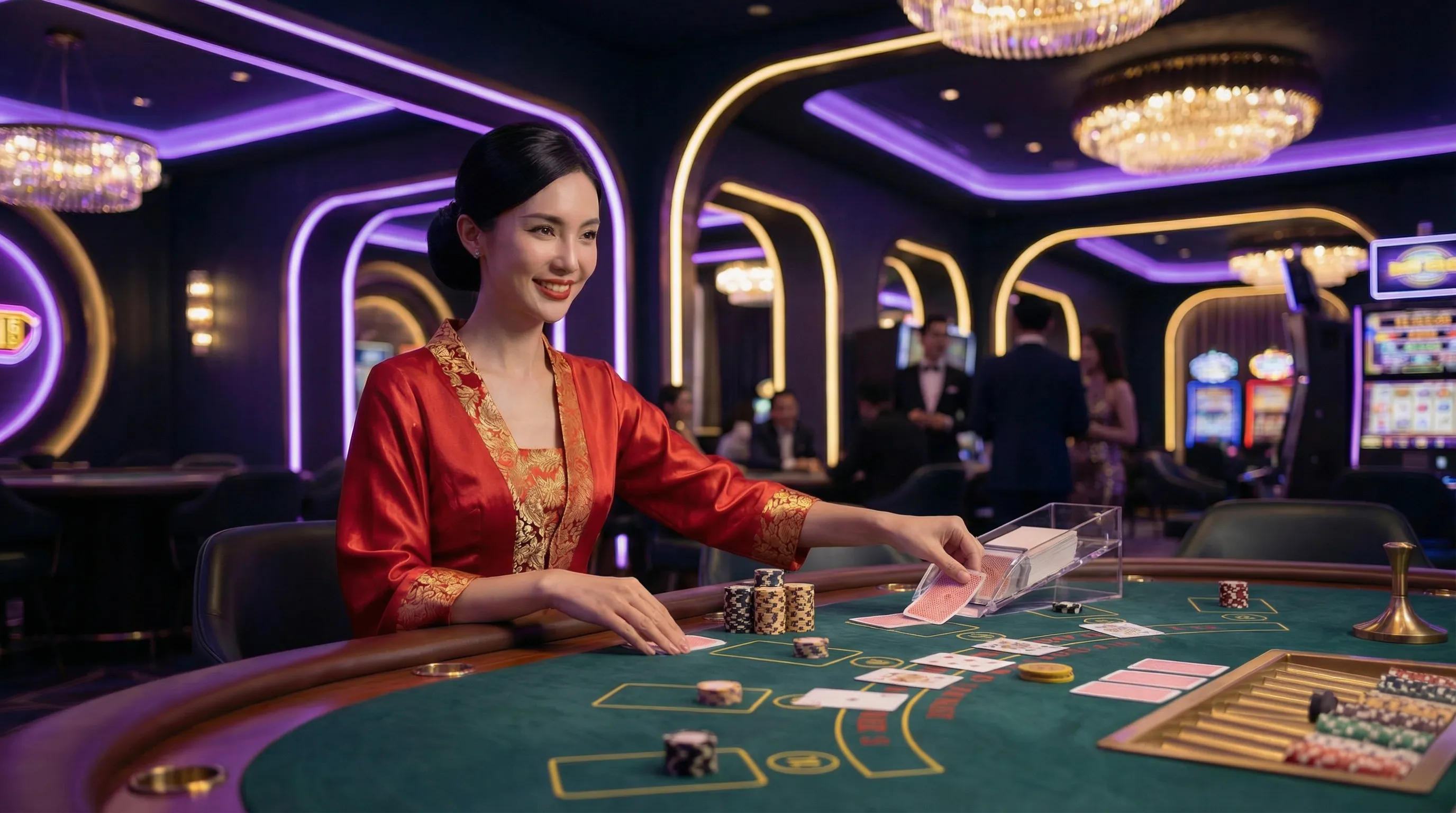 Mesa de bacará stakebet com dealer profissional